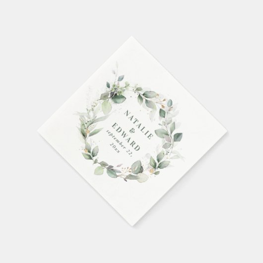 Eukalyptus-Gastgeschenk für Hochzeiten Serviette (Ecke)