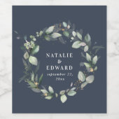 Eukalyptus-Gastgeschenk für Hochzeiten Weinetikett (Einzelnes Label)