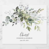 Eukalyptus-Gastgeschenk Hochzeit Beer-Flaschenetik Bierflaschenetikett (Einzelnes Label)