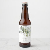 Eukalyptus-Gastgeschenk Hochzeit Beer-Flaschenetik Bierflaschenetikett (Vorderseite)