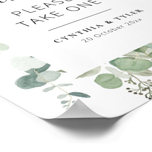 Eukalyptus-Gastgeschenke Hochzeiten-Poster Poster (Ecke)