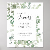 Eukalyptus-Gastgeschenke Hochzeiten-Poster Poster (Vorne)