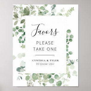 Eukalyptus-Gastgeschenke Hochzeiten-Poster Poster