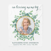 Eukalyptus-Gedächtnis Personalisiertes Foto Fleecedecke (Vorderseite)