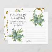 Eukalyptus - Gedächtnisbeerdigungskarte gemeinsam  (Vorne/Hinten)