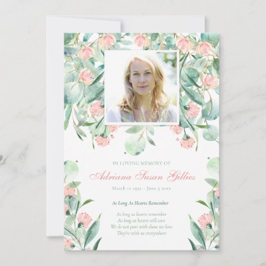 Eukalyptus-Gedenkprogramm Dankeschön-Karte (Vorderseite)