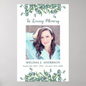 Eukalyptus-Gedenkstätte Foto zur Beerdigung des Ge Poster (Vorne)