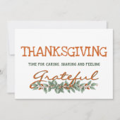 Eukalyptus |Gefühl dankbar |Erntedank Feiertagskarte (Vorderseite)