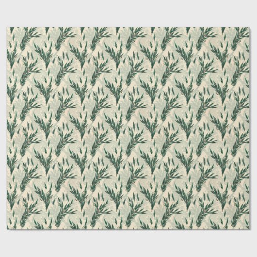 Eukalyptus-gekachelt Geschenkpapier (Flach)