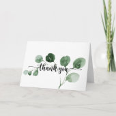 Eukalyptus-geklappte Hochzeit Danke-Karte Dankeskarte (Vorderseite)
