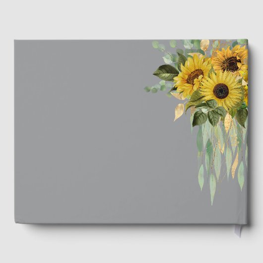 Eukalyptus-Gelbe Hochzeit im Herbst Gästebuch (Rückseite)