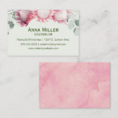 Eukalyptus Gentle Pink Counseling Ministry Visitenkarte (Vorne/Hinten)