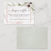 Eukalyptus Geometric Baby Duwer Diaper Begleitkarte (Vorne/Hinten)