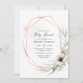 Eukalyptus geometric Baby Shooter Einladung (Vorderseite)