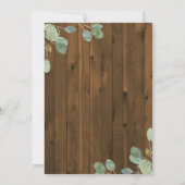 Eukalyptus geometric Baby Shower | Oh Baby Einladung (Rückseite)