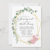 Eukalyptus Geometric Baby Showroom von Mail Einladung (Vorderseite)