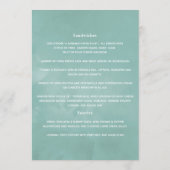 Eukalyptus Geometric Baptisc Empfang Menükarte (Rückseite)