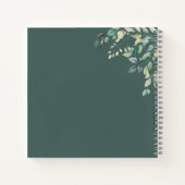 Eukalyptus Geometric Botanical Wedding Guest Book Notizblock (Rückseite)