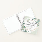 Eukalyptus Geometric Botanical Wedding Guest Book Notizblock (Innenseite)