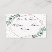 Eukalyptus Geometric Brautparty Game Card Begleitkarte (Vorderseite)