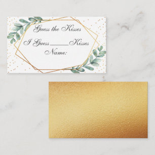 Eukalyptus Geometric Brautparty Game Card Begleitkarte