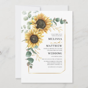 Eukalyptus geometric floral Wedding Einladung