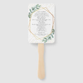 Eukalyptus Geometric Gold Foil Wedding Program Fächer (Rückseite)