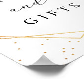 Eukalyptus Geometric Gold Foil Wedding Sign Poster (Ecke)