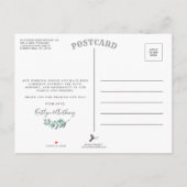 Eukalyptus Geometric Gold Foil Wedding Vielen Dank Ankündigungspostkarte (Rückseite)