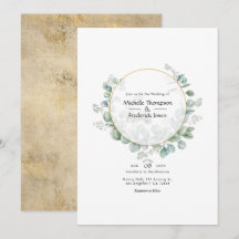 Eukalyptus Geometric Gold Wedding