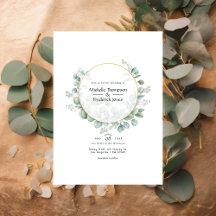 Eukalyptus Geometric Gold Wedding