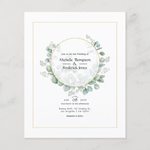 Eukalyptus Geometric Gold Wedding Flyer