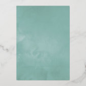 Eukalyptus Geometric Gold Wedding Folieneinladung (Rückseite)