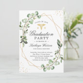Eukalyptus Geometric Nursing School Abschluss Einladung (Stehend Vorderseite)