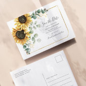 Eukalyptus Geometric Rett Date Ankündigungspostkarte