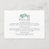 Eukalyptus Geometric Rose Gold Foil Wedding Begleitkarte (Vorderseite)