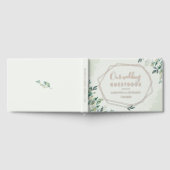 Eukalyptus Geometric Rose Gold Foil Wedding Gästebuch (Voll)