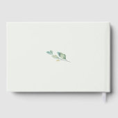 Eukalyptus Geometric Rose Gold Foil Wedding Gästebuch (Rückseite)