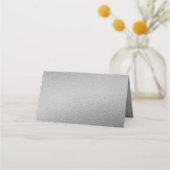Eukalyptus Geometric Silver Foil Wedding Platzkarte (Rückseite)