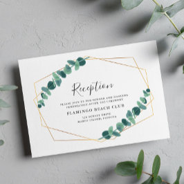 Eukalyptus Geometric Wedding Begleitkarte