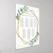 Eukalyptus Geometric Wedding Chart Real Foliendrucke (Ablage )