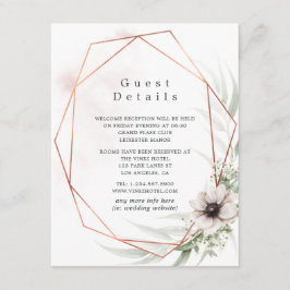 Eukalyptus Geometric Wedding Guest Details Begleitkarte
