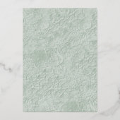 Eukalyptus Geometric Wedding Real Folieneinladung (Rückseite)