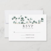 Eukalyptus Geometric Wedding RSVP (Vorderseite)