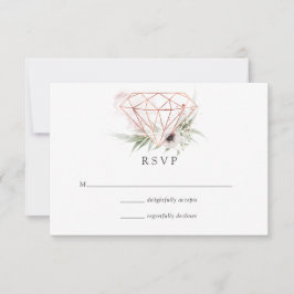 Eukalyptus Geometric Wedding RSVP Karte