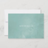 Eukalyptus Geometric Wedding RSVP Karte (Rückseite)