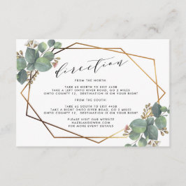 Eukalyptus-geometrische Rahmen-Hochzeitdetails Einladung