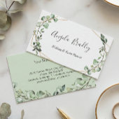 Eukalyptus Geometrischer Rahmen für moderne Grünpf Visitenkarte