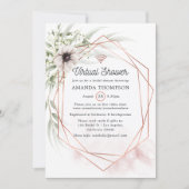 Eukalyptus geometrischer virtueller Duschkopf Einladung (Vorderseite)