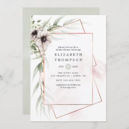 Eukalyptus Geometrisches Brautparty Einladung